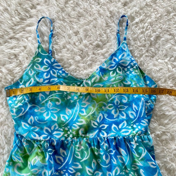 Blue Ginger Floral Adjustable Spaghetti Strap Sleeveless Top Size Small - Picture 7 of 7